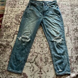 American Eagle ripped mom jeans